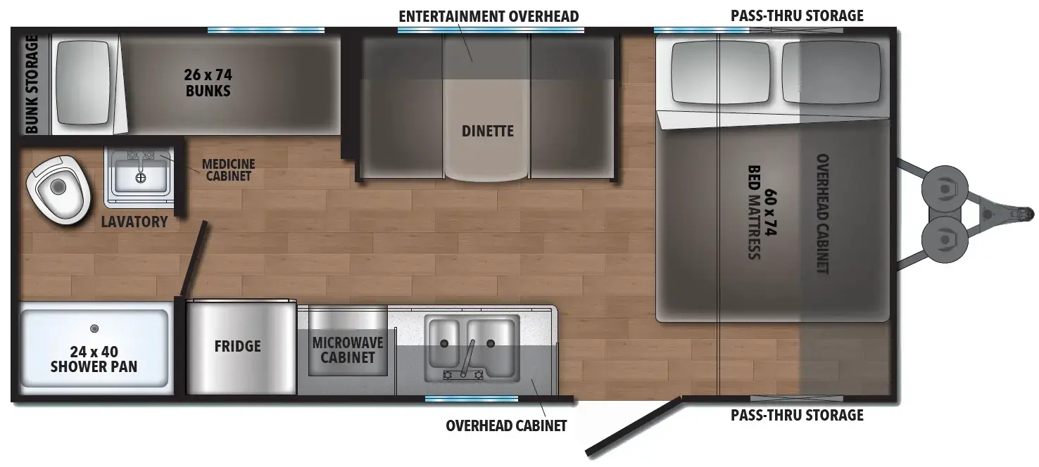 Northern Spirit Dlx & Compact 180BH Floorplan